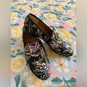 Genuine Gucci Jordaan Floral Jacquard Horsebit Loafer Size 40 EU